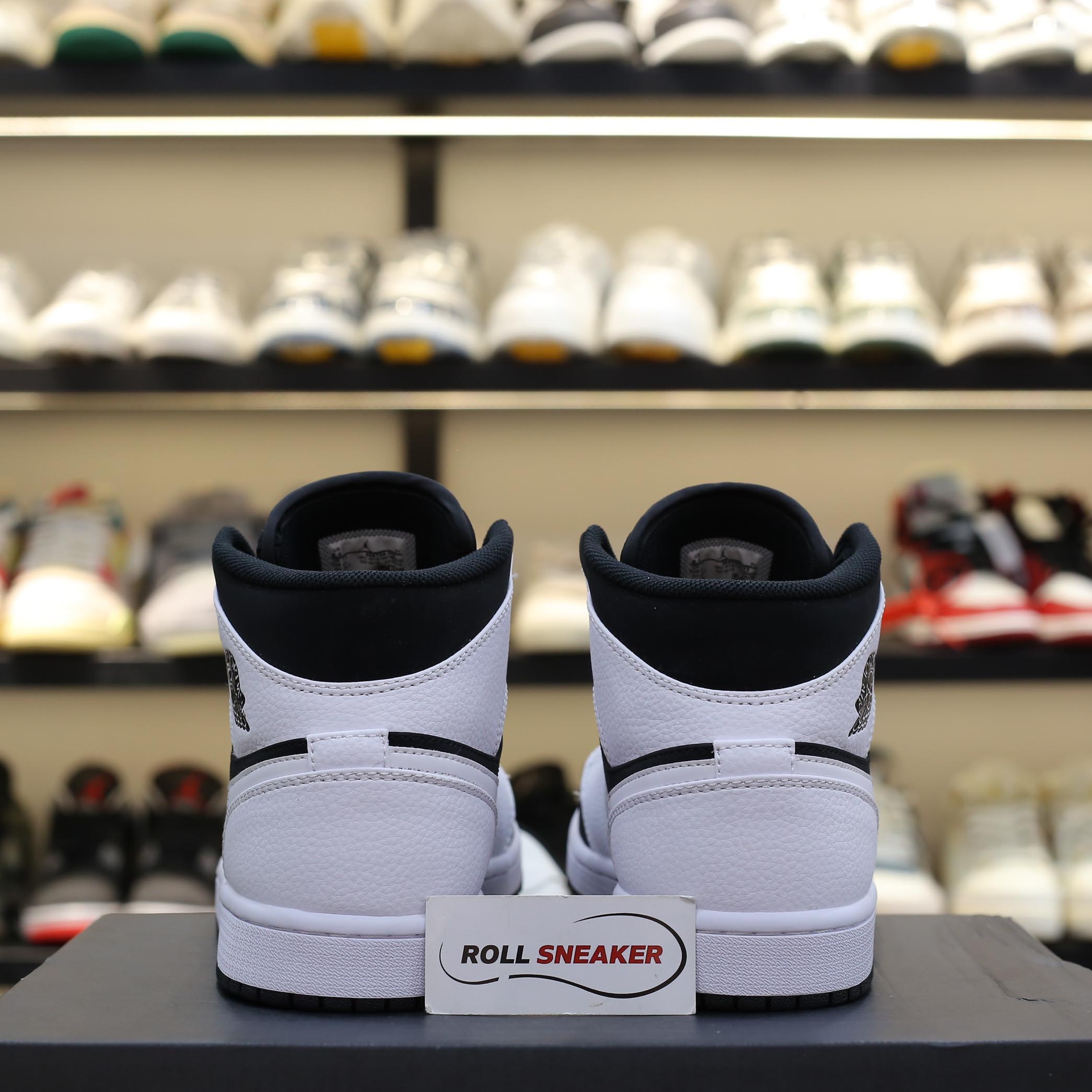 Nike Air Jordan 1 Mid Tuxedo White Black Like Auth