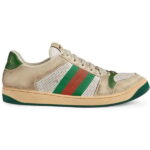Gucci Screener Leather Green White