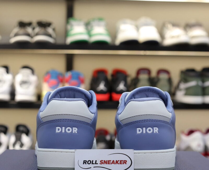 Giày Dior B27 Low University Blue White họa tiết Dior Oblique Galaxy Like Auth