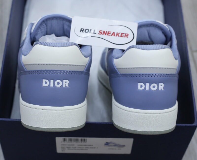 Giày Dior B27 Low University Blue White họa tiết Dior Oblique Galaxy Like Auth