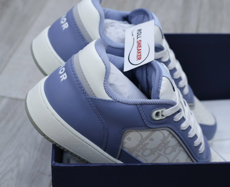 Giày Dior B27 Low University Blue White họa tiết Dior Oblique Galaxy Like Auth