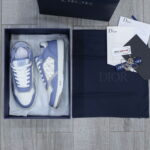 Giày Dior B27 Low University Blue White họa tiết Dior Oblique Galaxy Like Auth