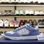 Giày Dior B27 Low University Blue White họa tiết Dior Oblique Galaxy Like Auth