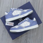 Giày Dior B27 Low University Blue White họa tiết Dior Oblique Galaxy Like Auth