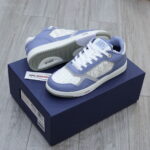 Giày Dior B27 Low University Blue White họa tiết Dior Oblique Galaxy Like Auth