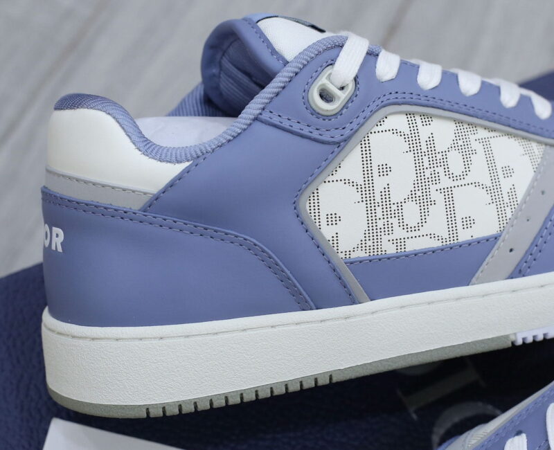 Giày Dior B27 Low University Blue White họa tiết Dior Oblique Galaxy Like Auth