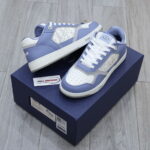 Giày Dior B27 Low University Blue White họa tiết Dior Oblique Galaxy Like Auth