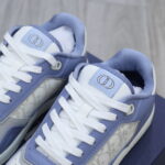 Giày Dior B27 Low University Blue White họa tiết Dior Oblique Galaxy Like Auth