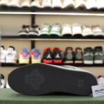 Giày Gucci Screener Leather and GG-Supreme gót Tím Like Auth