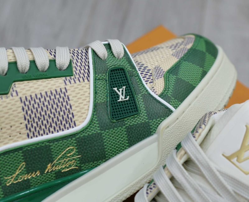 Giày Louis Vuitton LV Trainer #54 Damier Green Best Quality