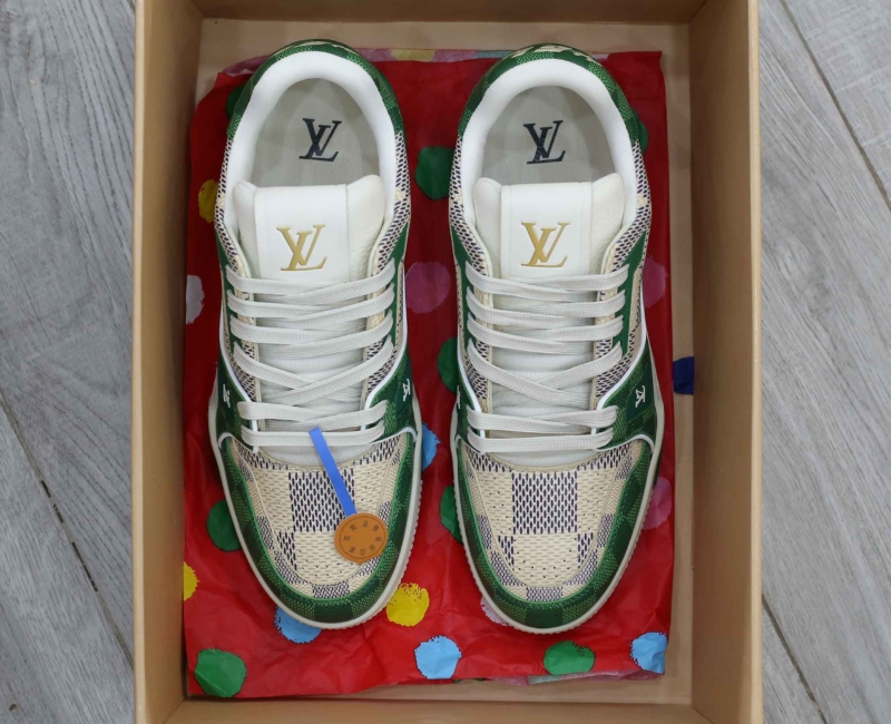 Giày Louis Vuitton LV Trainer #54 Damier Green Best Quality