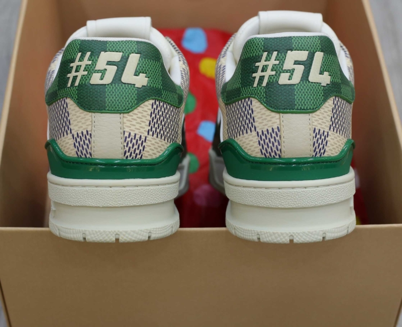 Giày Louis Vuitton LV Trainer #54 Damier Green Best Quality