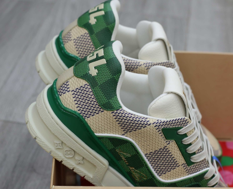 Giày Louis Vuitton LV Trainer #54 Damier Green Best Quality