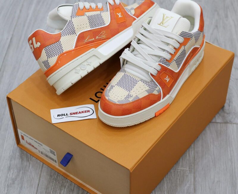 Giày Louis Vuitton LV Trainer #54 Damier Orange Best Quality
