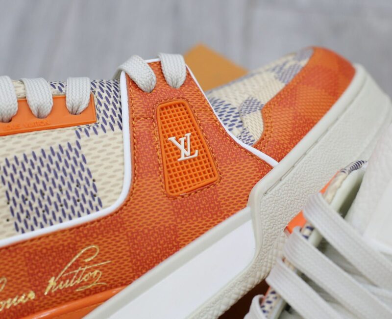 Giày Louis Vuitton LV Trainer #54 Damier Orange Best Quality