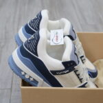 Giày Louis Vuitton LV Trainer Blue Trơn 2023 Best Quality