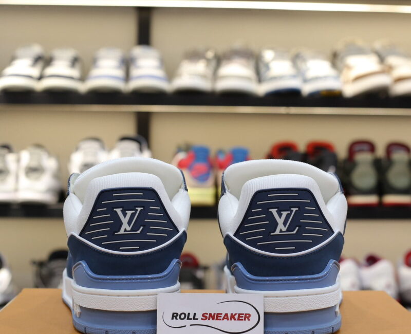 Giày Louis Vuitton LV Trainer Blue Trơn 2023 Best Quality