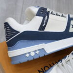 Giày Louis Vuitton LV Trainer Blue Trơn 2023 Best Quality