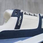 Giày Louis Vuitton LV Trainer Blue Trơn 2023 Best Quality