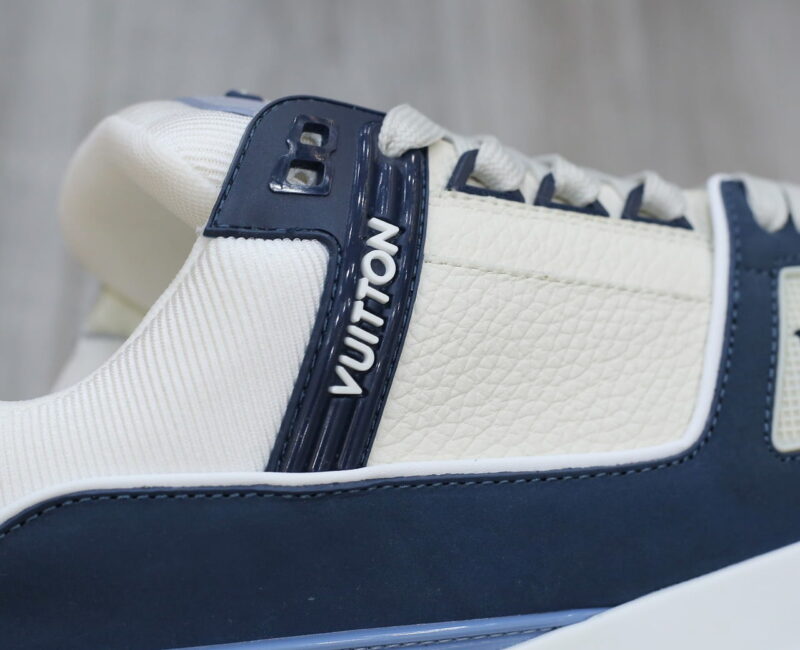 Giày Louis Vuitton LV Trainer Blue Trơn 2023 Best Quality