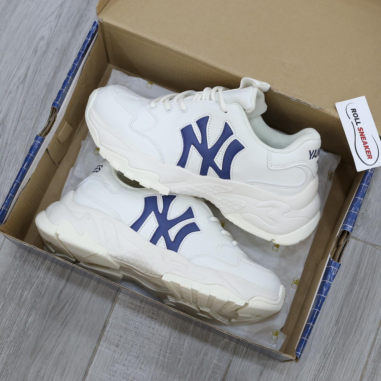 Giày MLB Korea BigBall Chunky Window New York Yankees Navy Like Auth