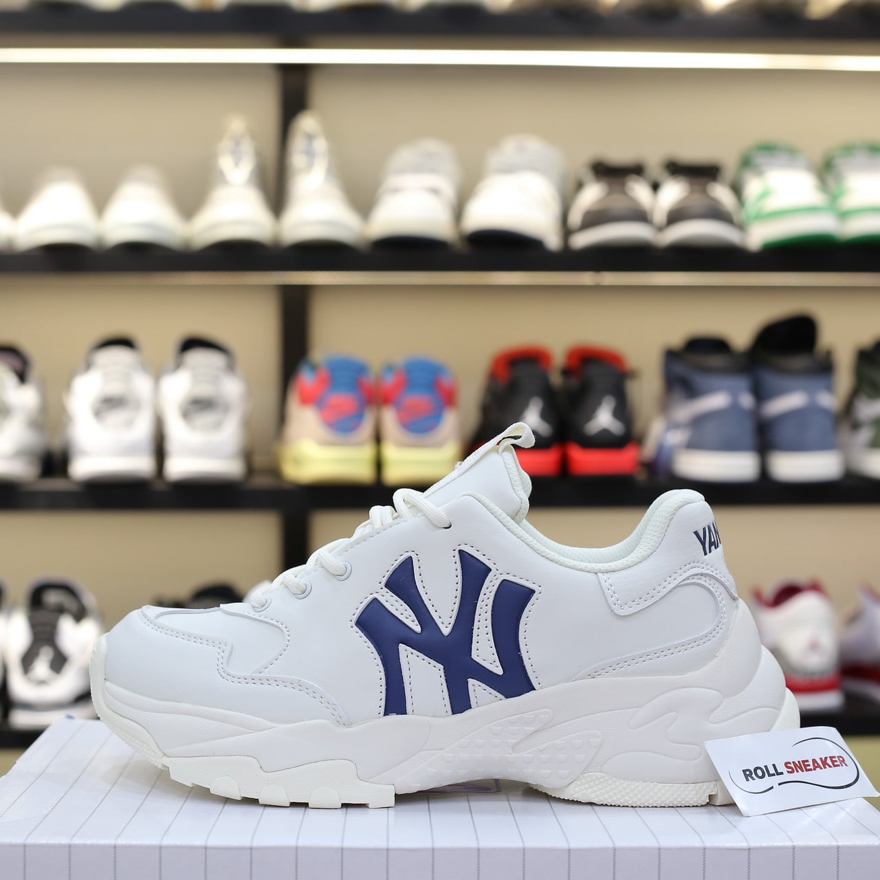 Giày MLB Korea BigBall Chunky Window New York Yankees Navy Like Auth