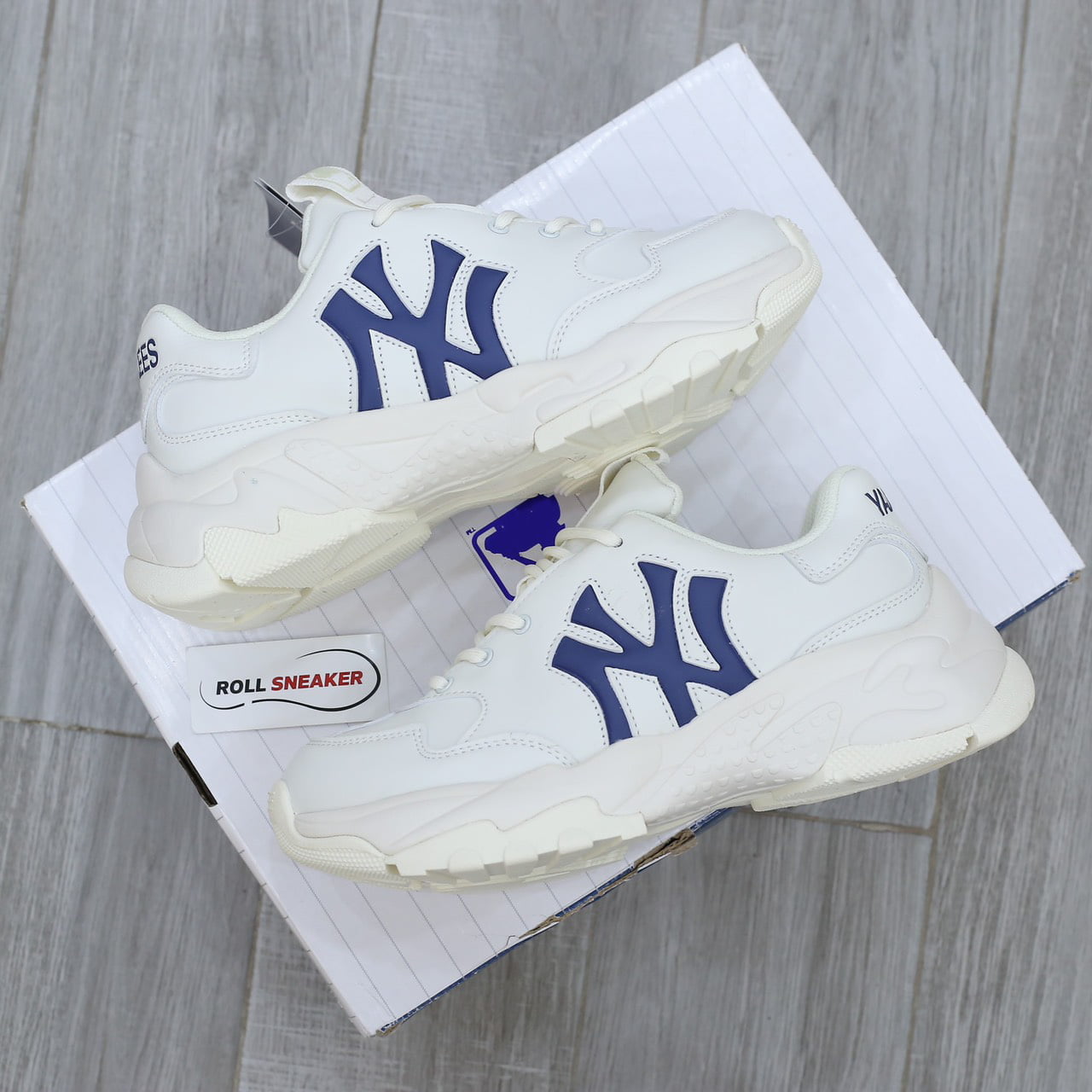 Giày MLB Korea BigBall Chunky Window New York Yankees Navy Like Auth