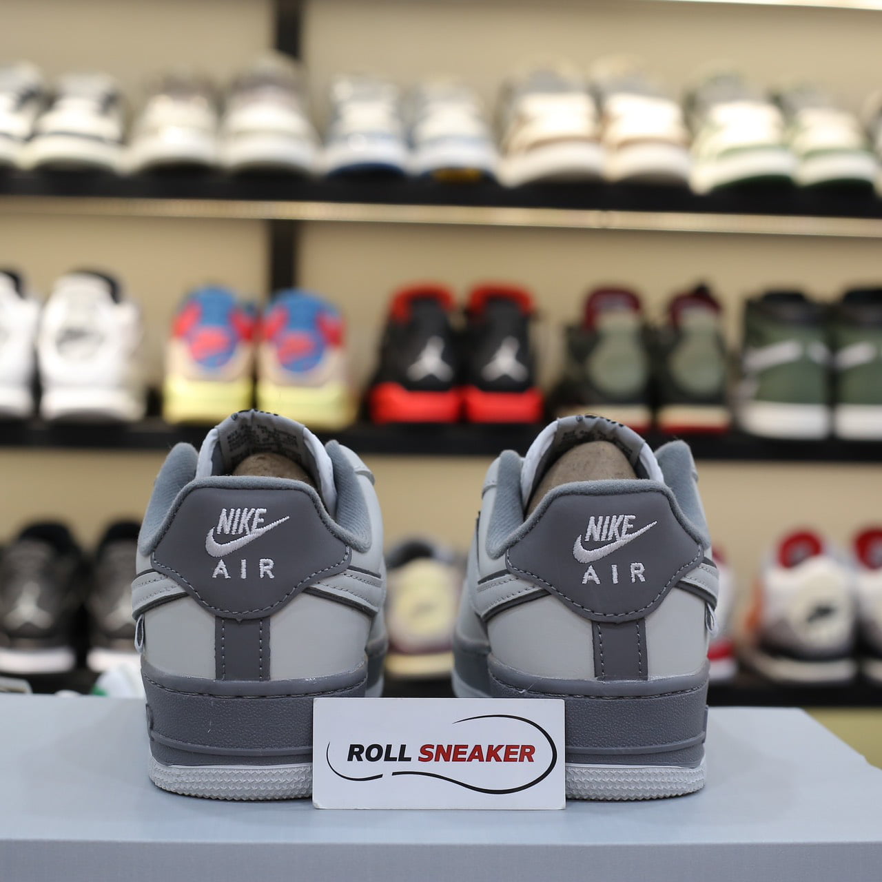 Giày Nike Air Force 1 Double White Grey Shadow