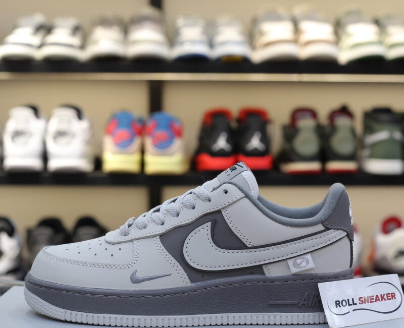 Giày Nike Air Force 1 Double White Grey Shadow