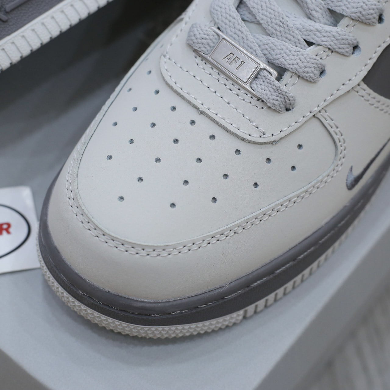 Giày Nike Air Force 1 Double White Grey Shadow