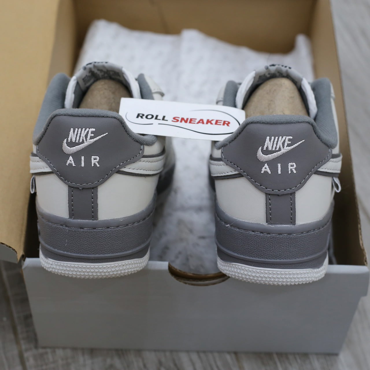 Giày Nike Air Force 1 Double White Grey Shadow