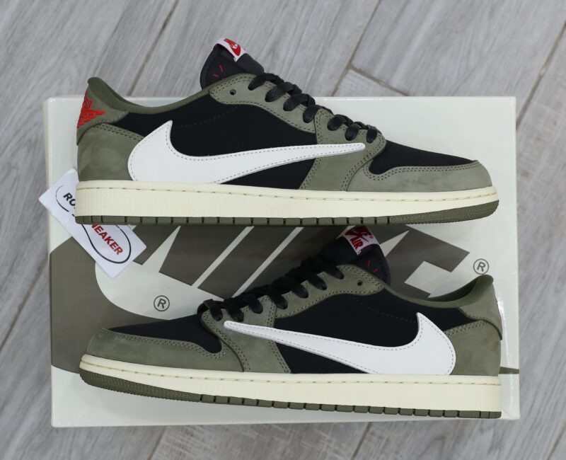 Giày Nike Air Jordan 1 Low Travis Scott Black Olive Best Quality