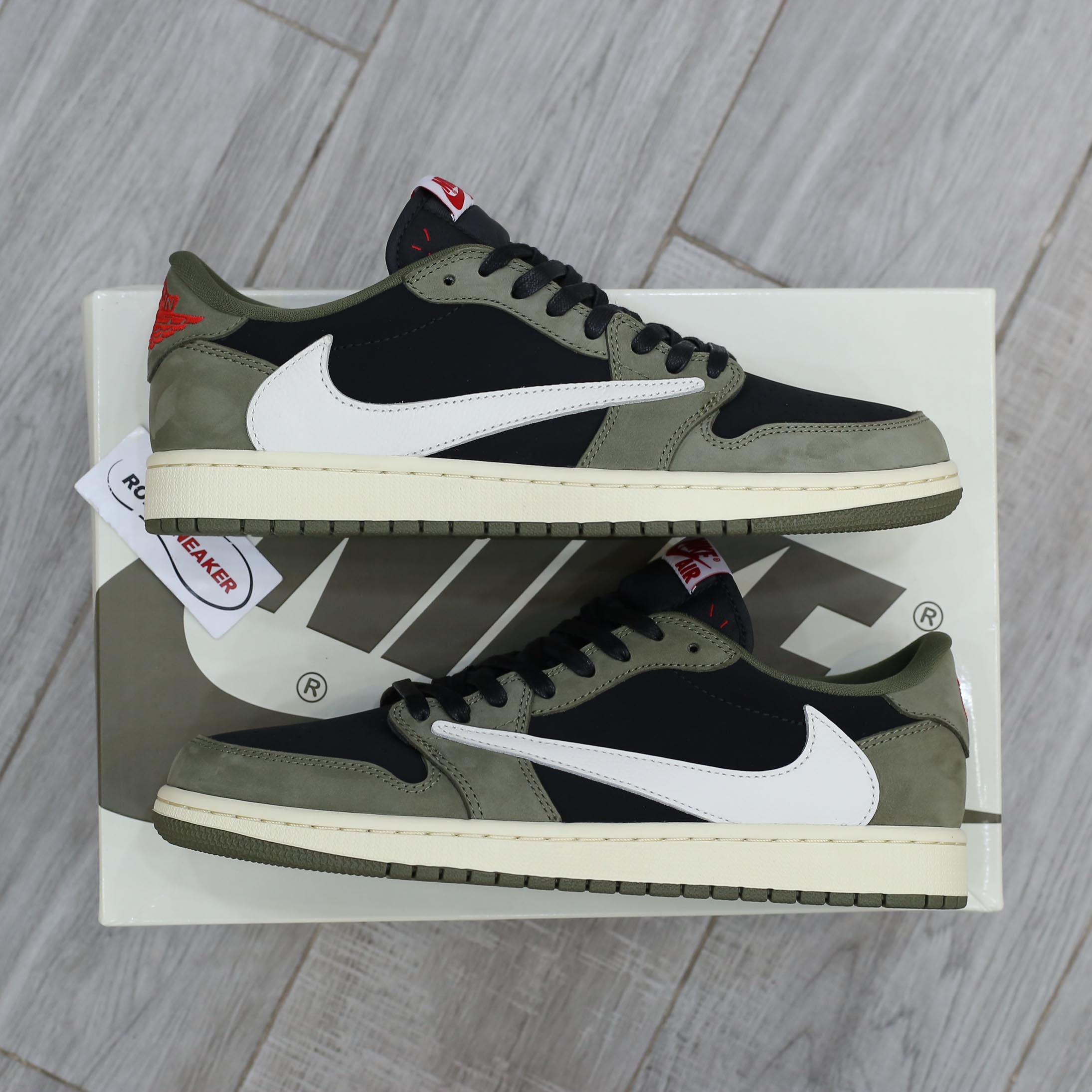 Giày Nike Air Jordan 1 Low Travis Scott Black Olive Best Quality