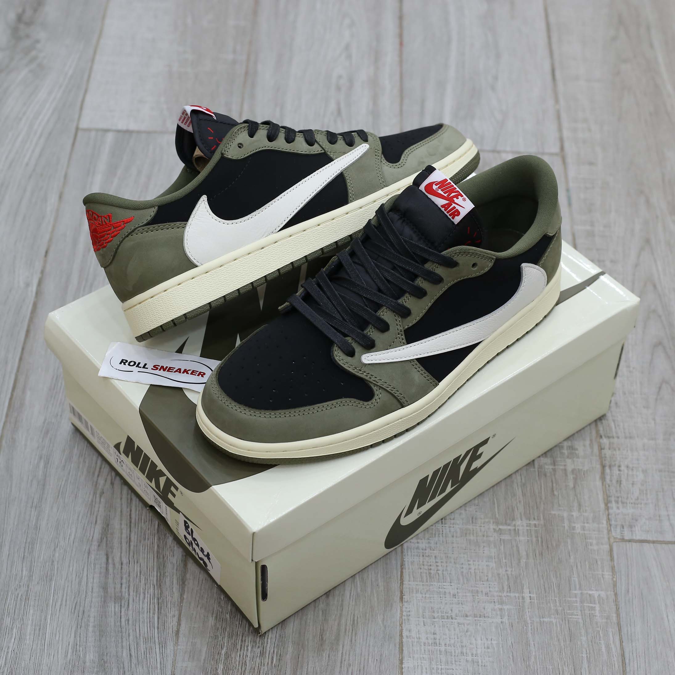 Giày Nike Air Jordan 1 Low Travis Scott Black Olive Best Quality