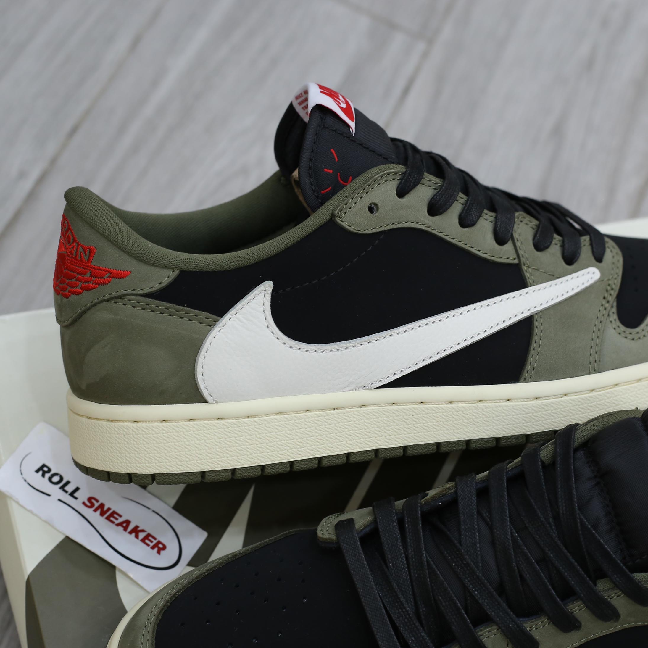Giày Nike Air Jordan 1 Low Travis Scott Black Olive Best Quality