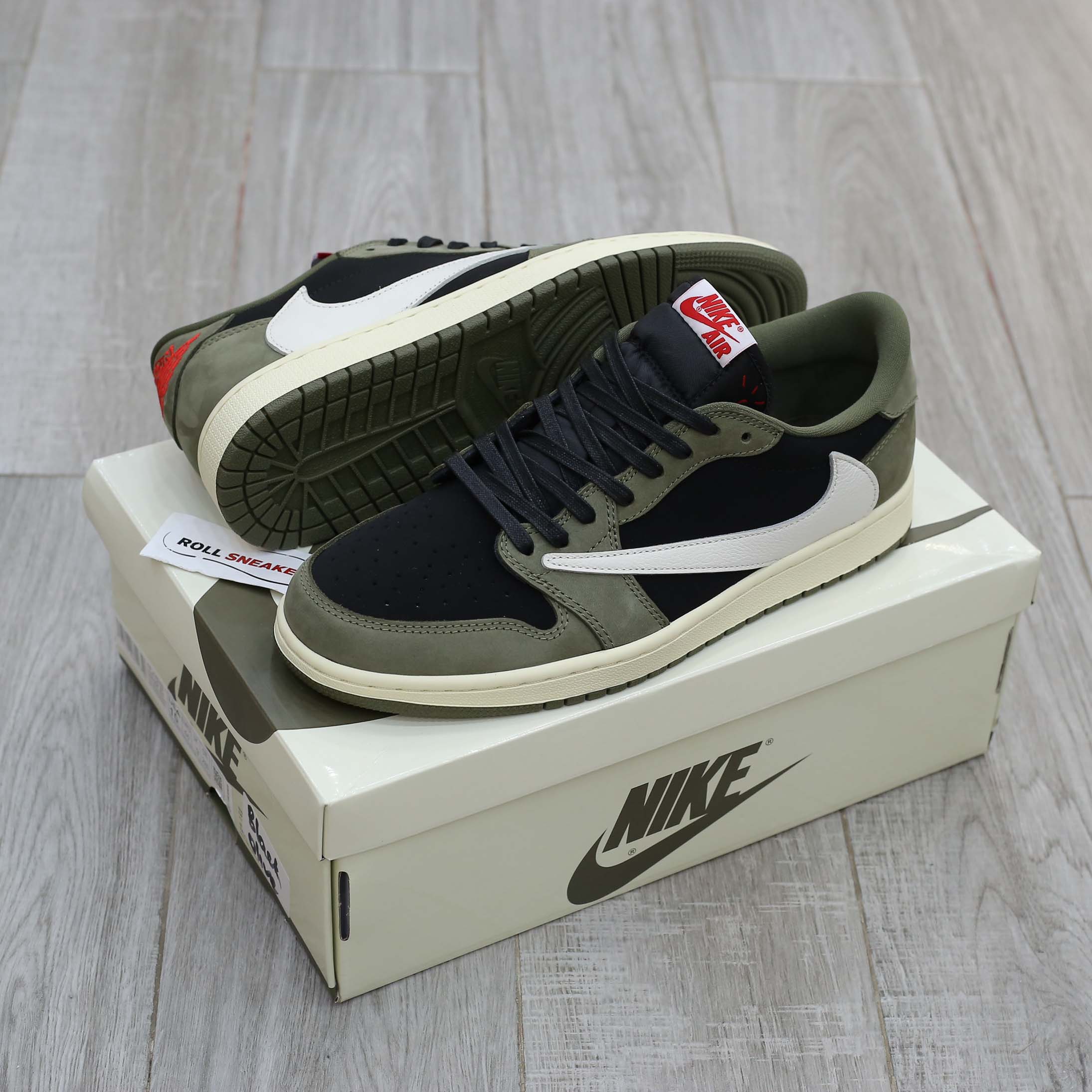 Giày Nike Air Jordan 1 Low Travis Scott Black Olive Best Quality