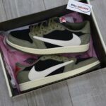 Giày Nike Air Jordan 1 Low Travis Scott Black Olive Like Auth