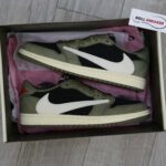 Giày Nike Air Jordan 1 Low Travis Scott Black Olive Like Auth