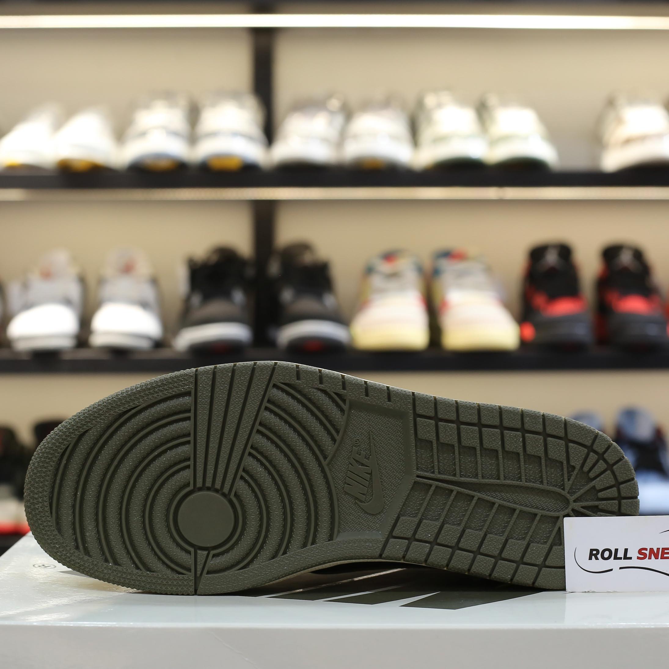 Giày Nike Air Jordan 1 Low Travis Scott Black Olive Like Auth