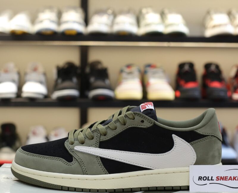 Giày Nike Air Jordan 1 Low Travis Scott Black Olive Like Auth