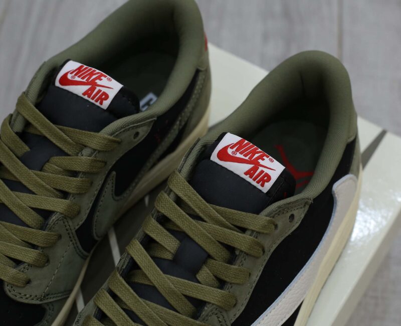 Giày Nike Air Jordan 1 Low Travis Scott Black Olive Like Auth