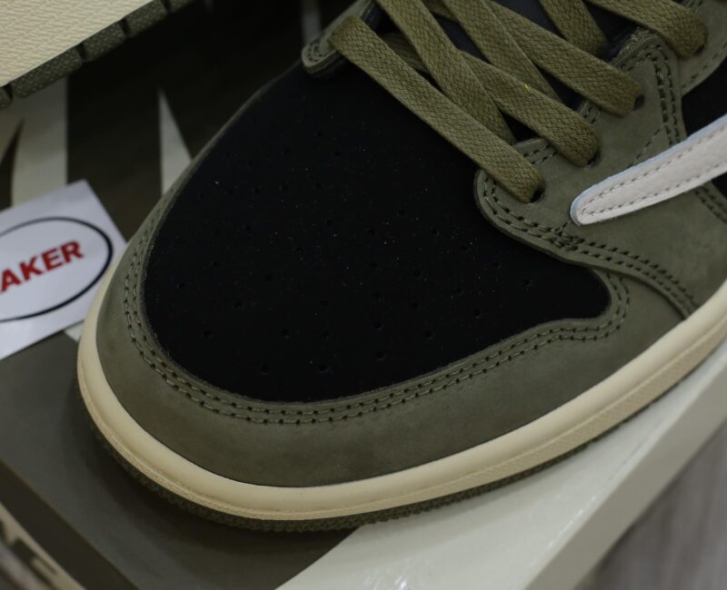 Giày Nike Air Jordan 1 Low Travis Scott Black Olive Like Auth