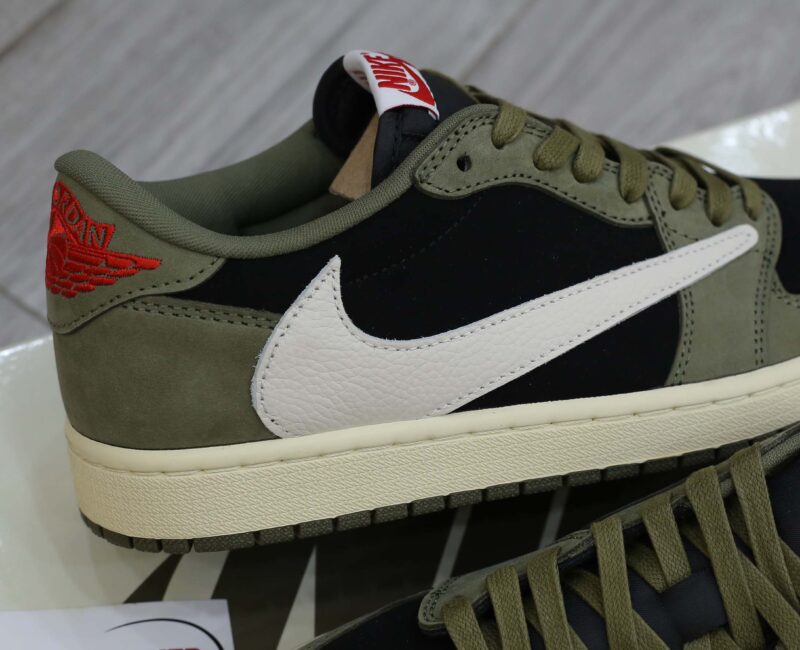 Giày Nike Air Jordan 1 Low Travis Scott Black Olive Like Auth