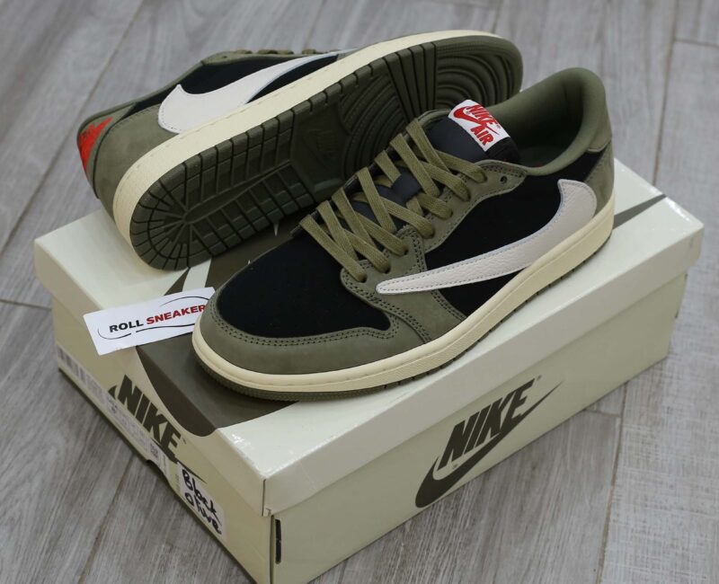 Giày Nike Air Jordan 1 Low Travis Scott Black Olive Like Auth