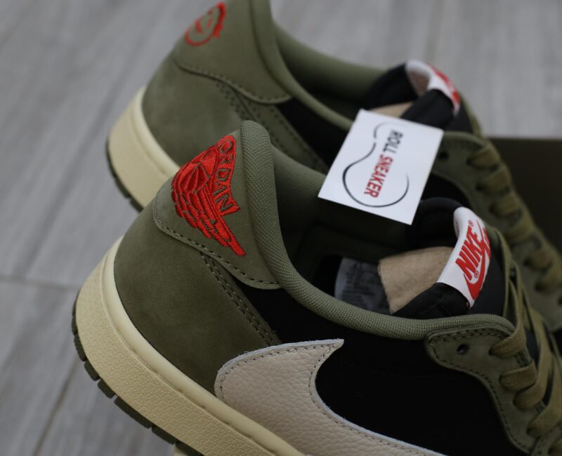 Giày Nike Air Jordan 1 Low Travis Scott Black Olive Like Auth