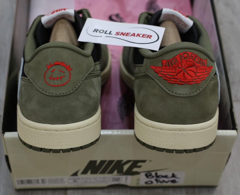 Giày Nike Air Jordan 1 Low Travis Scott Black Olive Like Auth