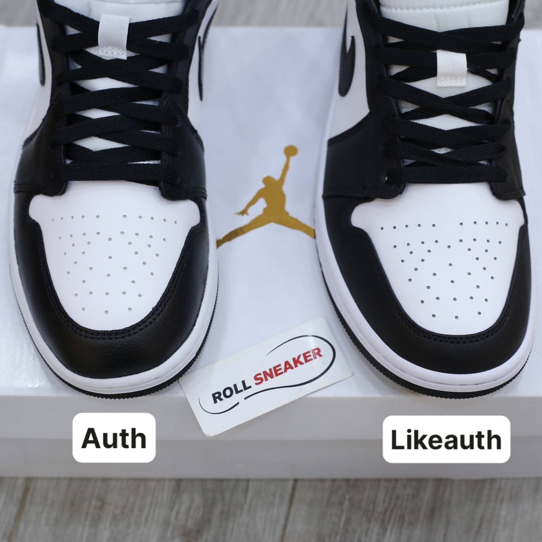 Giày Nike Air Jordan 1 Mid 'Panda' Like Auth