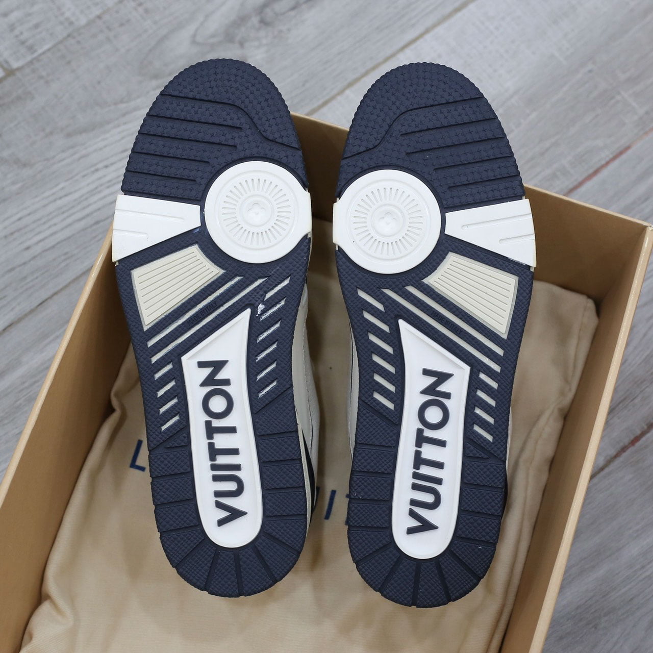 Giày Louis Vuitton Lv Trainer #54 Signature Marine Blue Best Quality