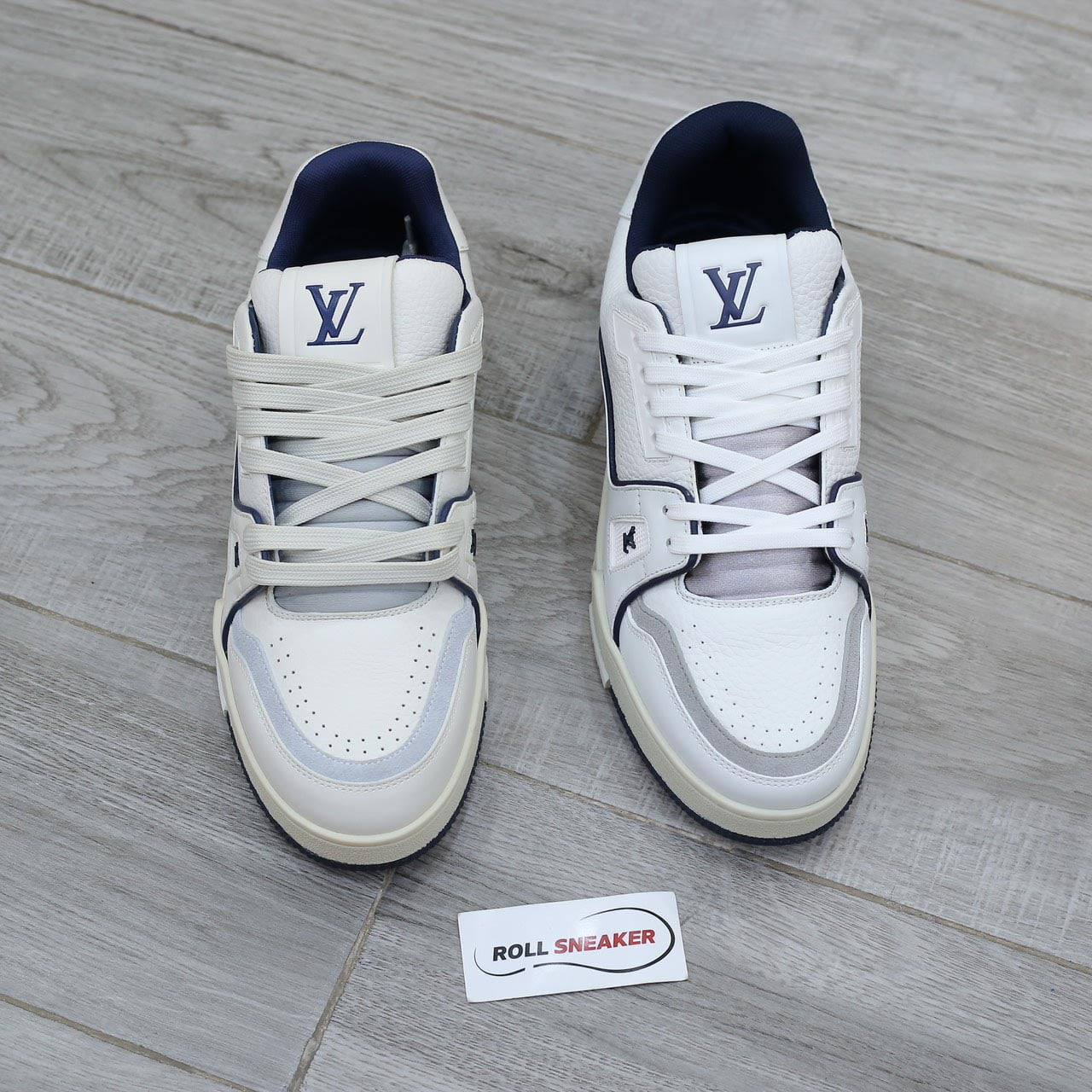 Giày Louis Vuitton Lv Trainer #54 Signature Marine Blue Best Quality