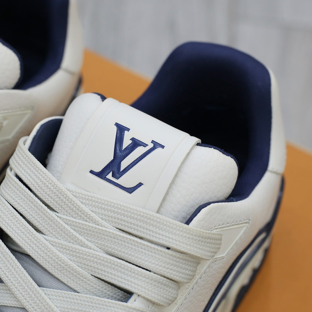 Giày Louis Vuitton Lv Trainer #54 Signature Marine Blue Best Quality